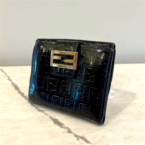 fendi patent leather wallet|fendi wallet.